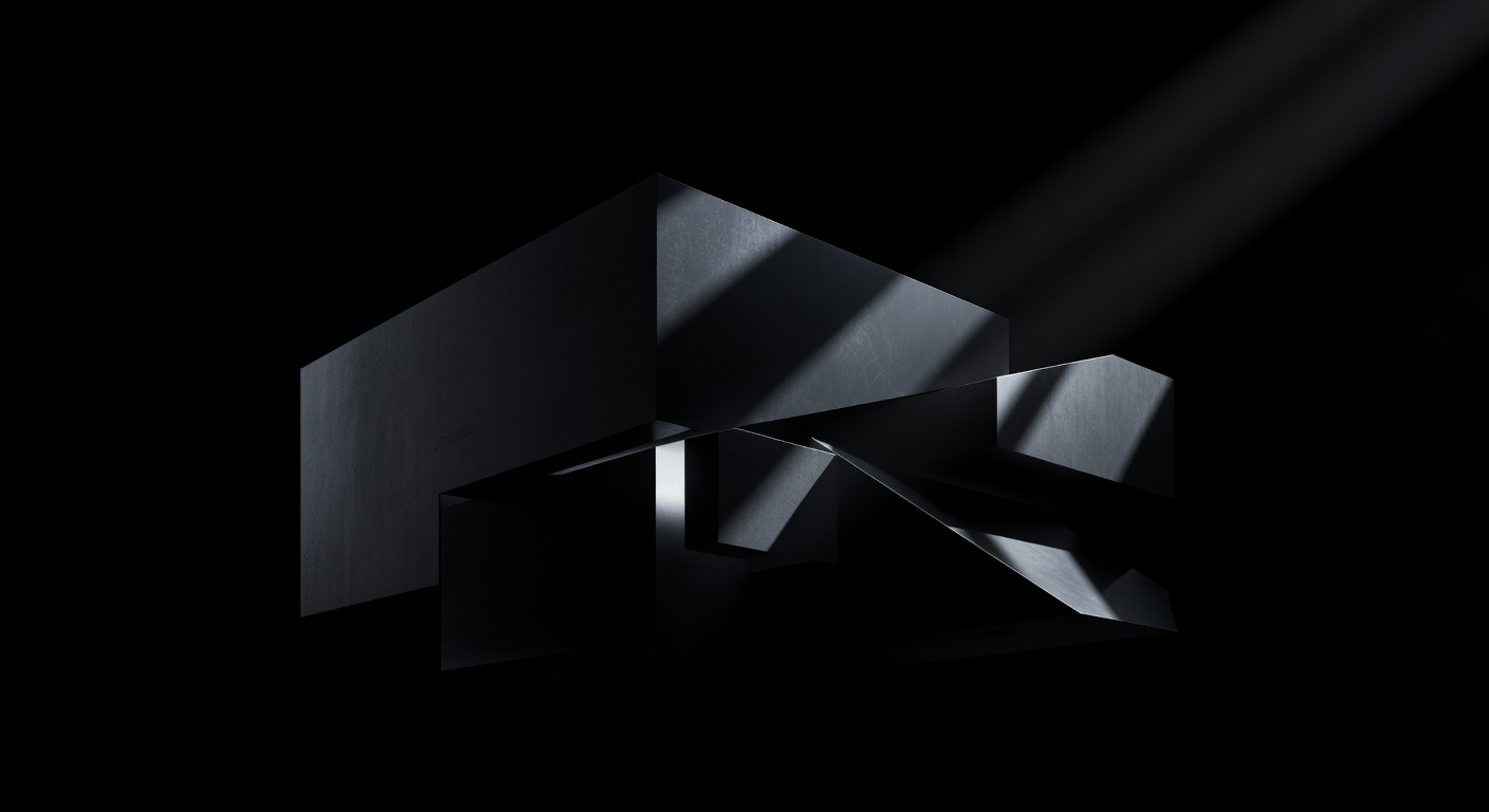 Dark minimalist abstract architecture